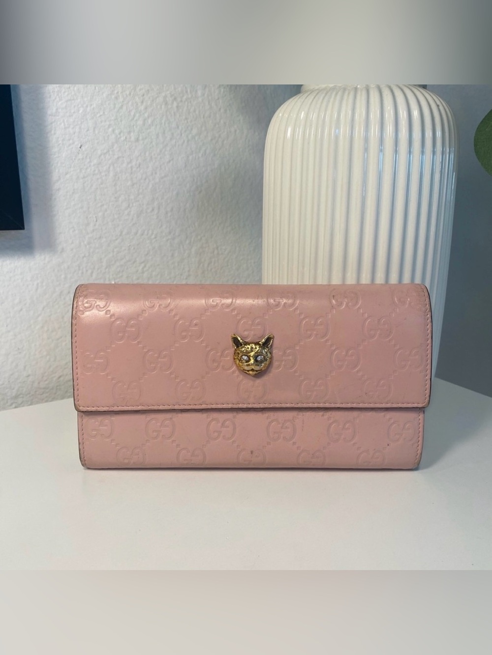 FINAL PRICE~ GUCCI Guccissima LTD ED Cat Continental Wallet Cruise Line 2019 - Picture 2 of 12